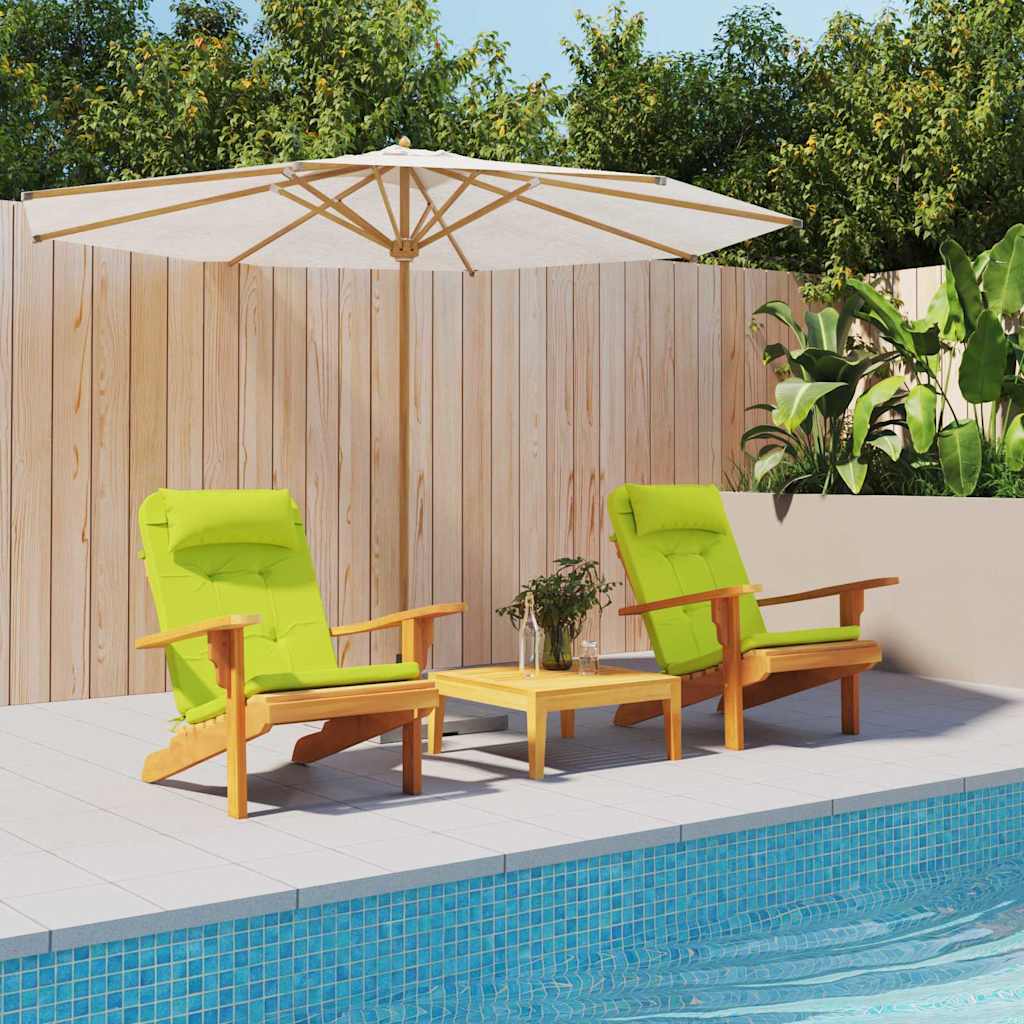 Jastučići za stolice 2 pcs Svijetlo zelena. 58 x 77 x 4,5 cm