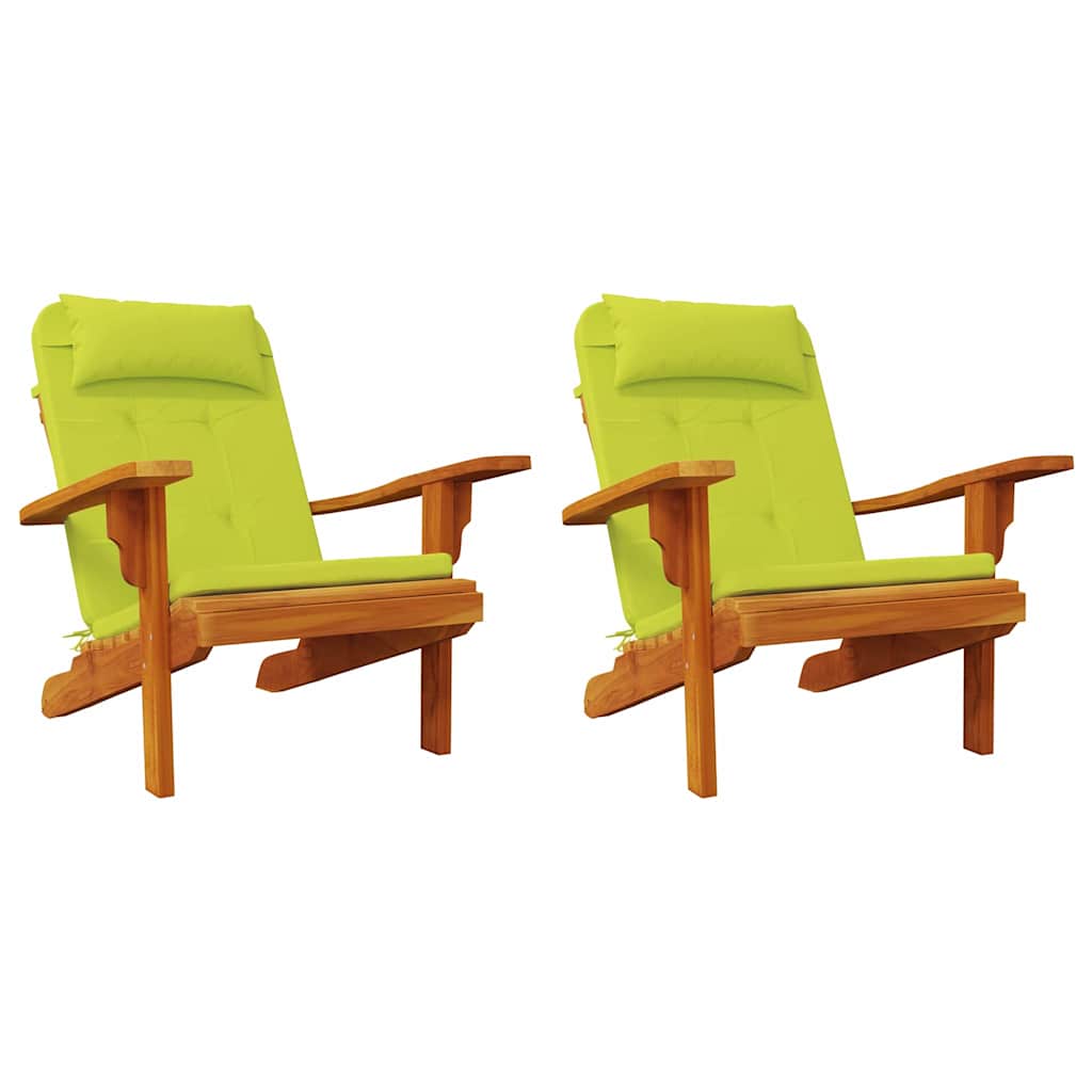 Jastučići za stolice 2 pcs Svijetlo zelena. 58 x 77 x 4,5 cm