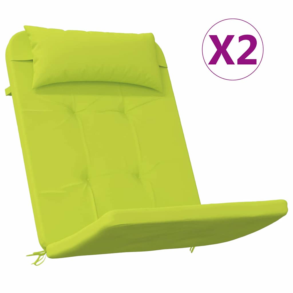 Jastučići za stolice 2 pcs Svijetlo zelena. 58 x 77 x 4,5 cm
