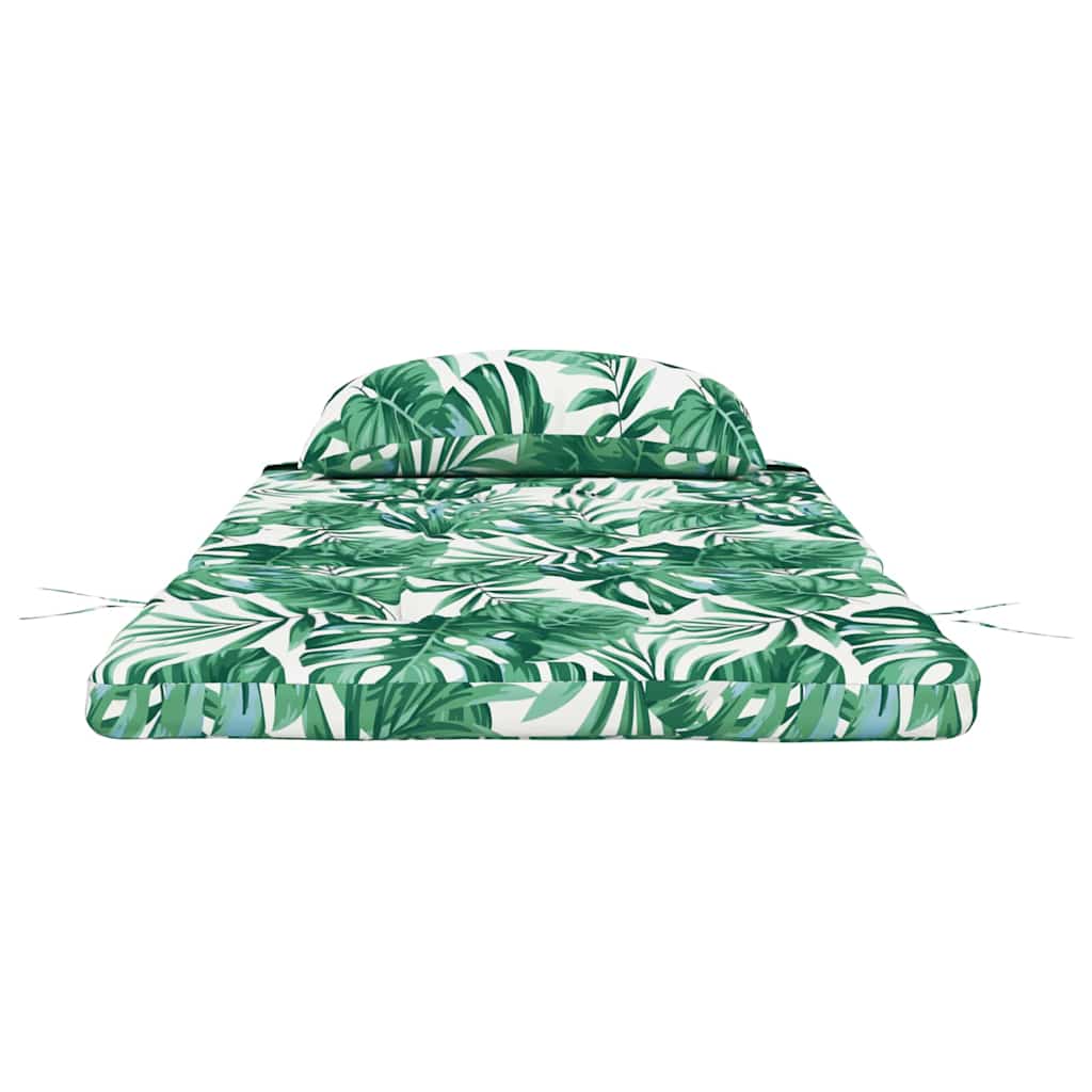 Jastučići za stolice List 2 pcs Uzorak lista 58 x 77 x 4,5 cm