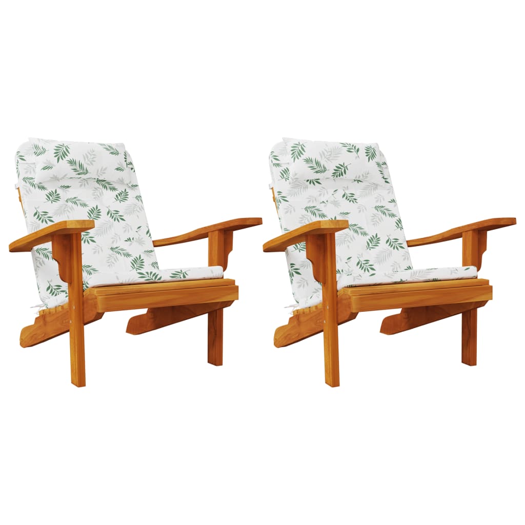 Jastuci za stolicu Adirondack 2 kom uzorak lišća tkanina Oxford