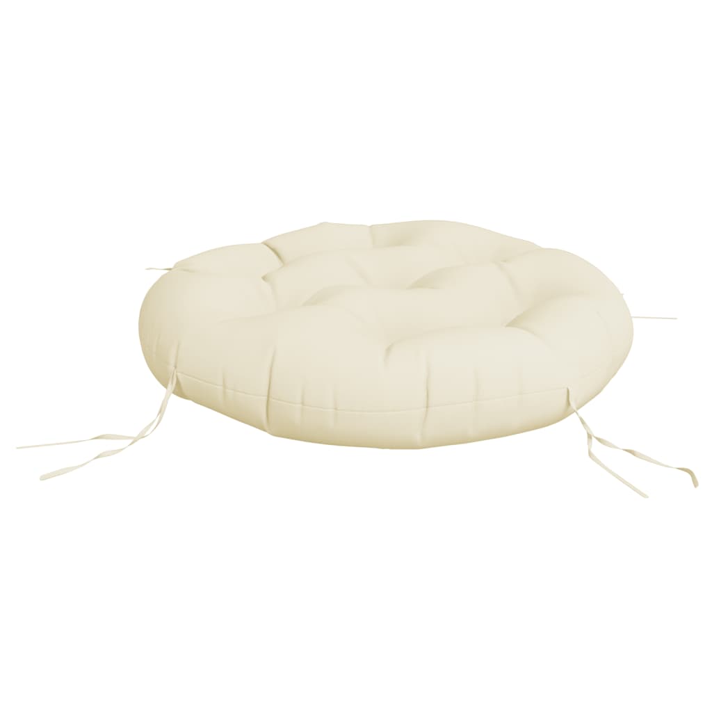 Okrugli jastuk krem Ø 60 x 11 cm od tkanine Oxford