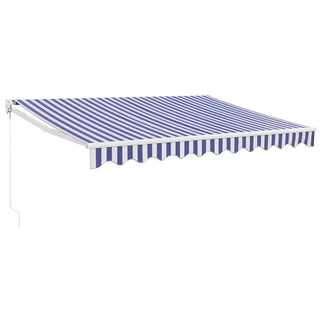 Tenda na uvlačenje plavo-bijela 3 x 2,5 m tkanina i aluminij