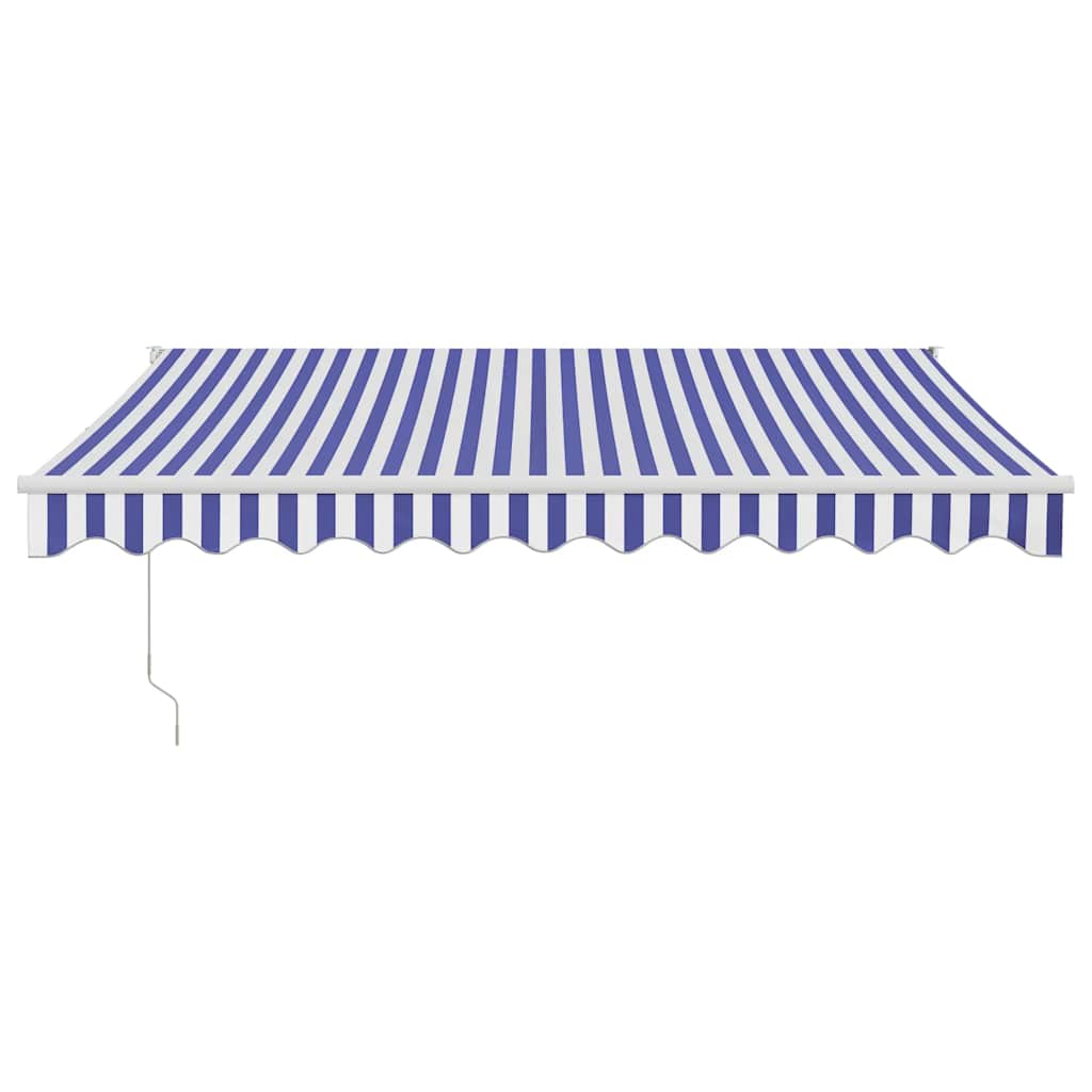 Tenda na uvlačenje plavo-bijela 3 x 2,5 m tkanina i aluminij