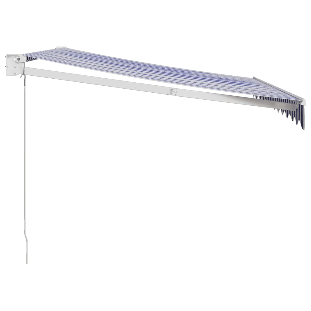 Tenda na uvlačenje plavo-bijela 3 x 2,5 m tkanina i aluminij
