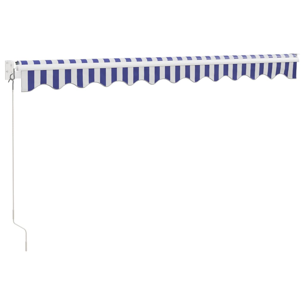 Tenda na uvlačenje plavo-bijela 3 x 2,5 m tkanina i aluminij