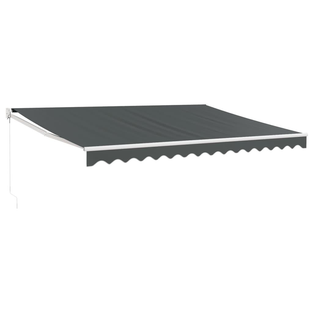 Tenda na uvlačenje antracit 4 x 3 m od tkanine i aluminija