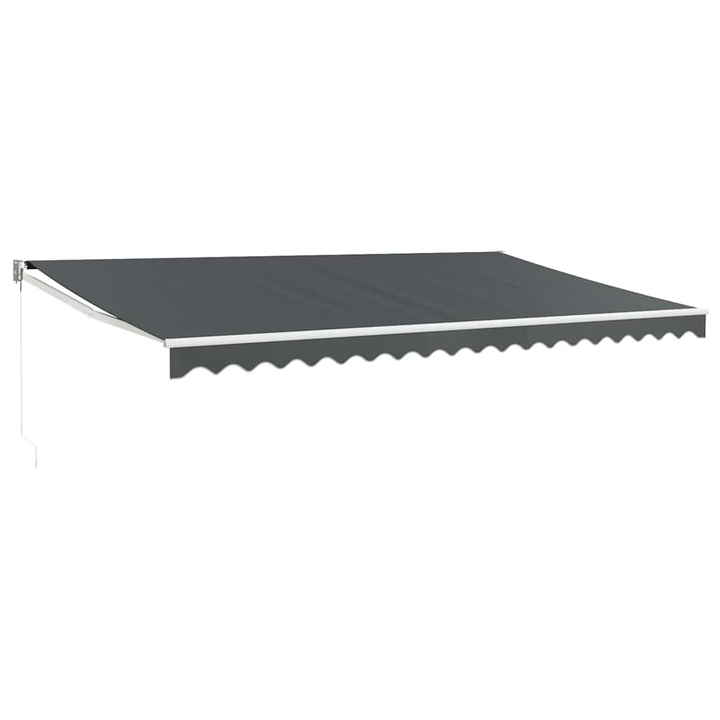 Tenda na uvlačenje antracit 5 x 3 m od tkanine i aluminija
