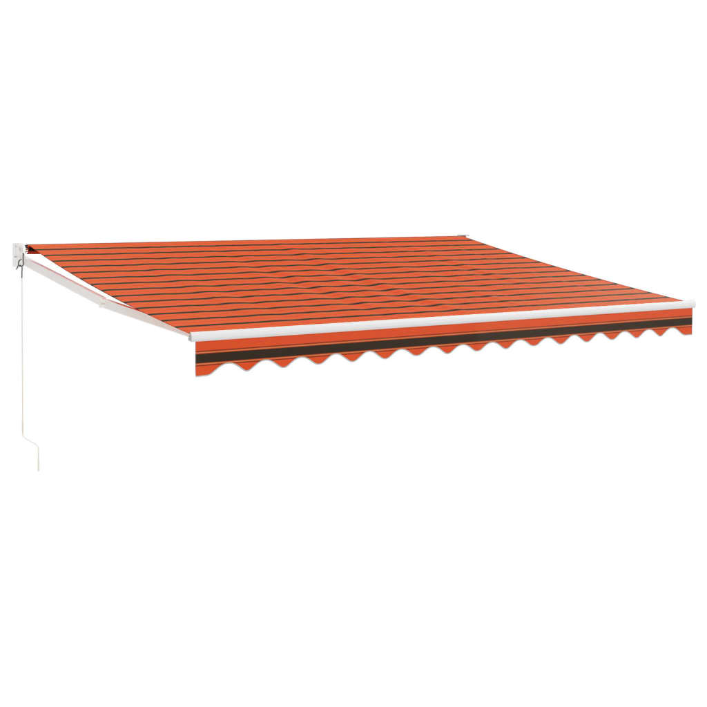 Tenda na uvlačenje narančasto-smeđa 4 x 3 m tkanina i aluminij