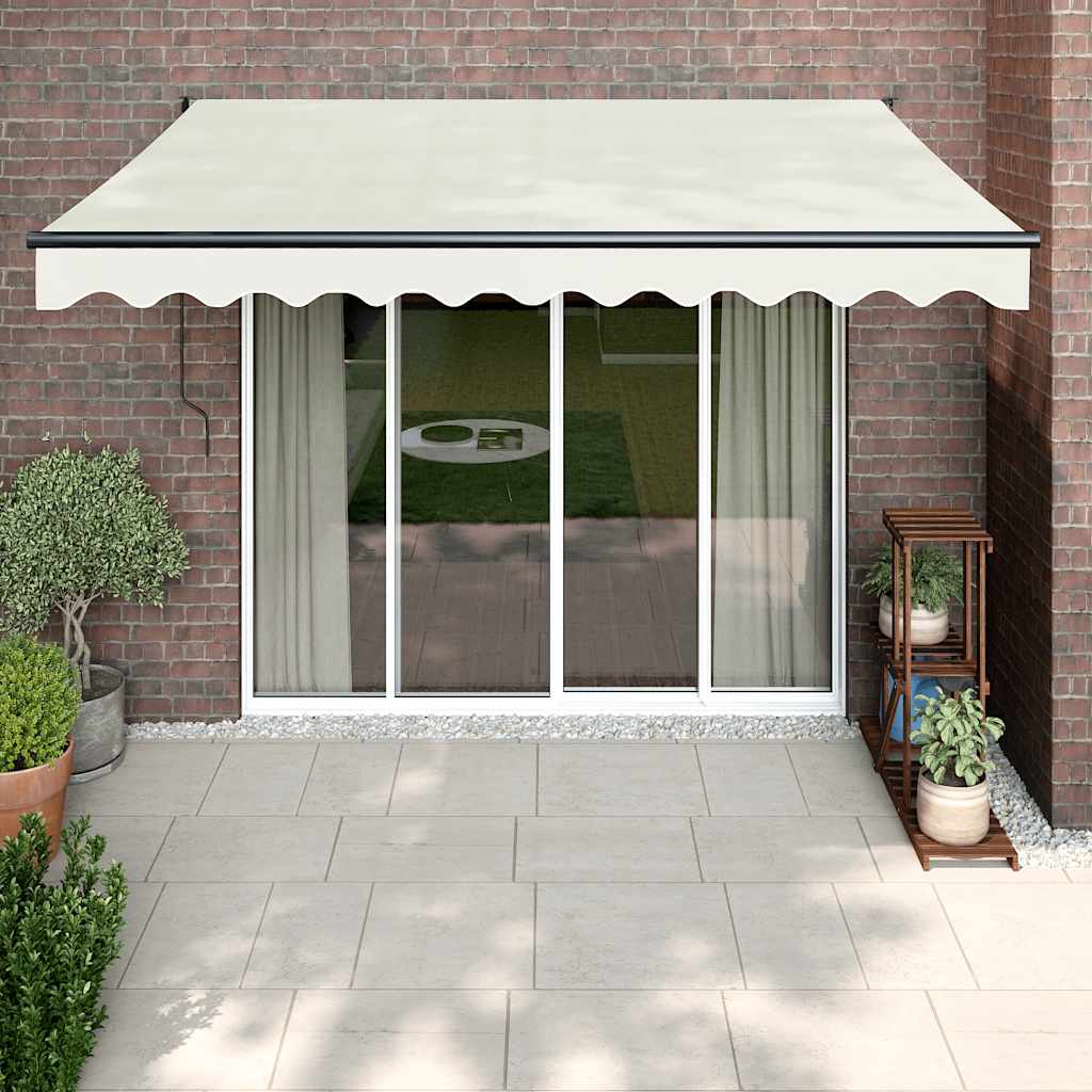 Tenda na uvlačenje krem 3 x 2,5 m od tkanine i aluminija