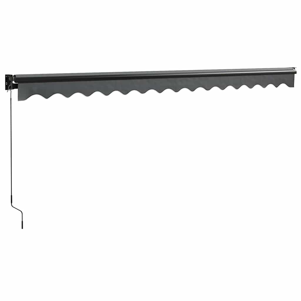 Tenda na uvlačenje antracit 4 x 3 m od tkanine i aluminija