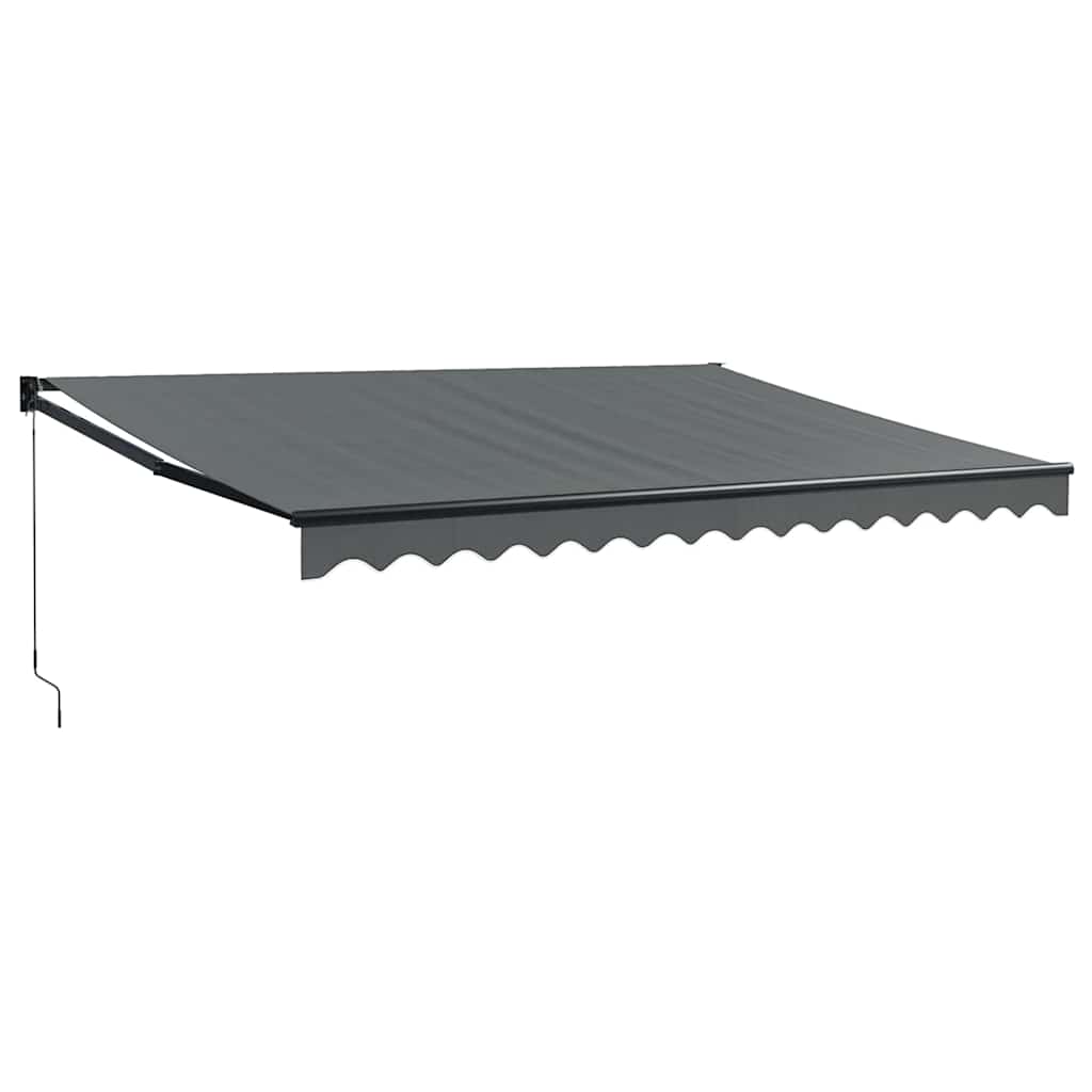Tenda na uvlačenje antracit 4,5 x 3 m od tkanine i aluminija