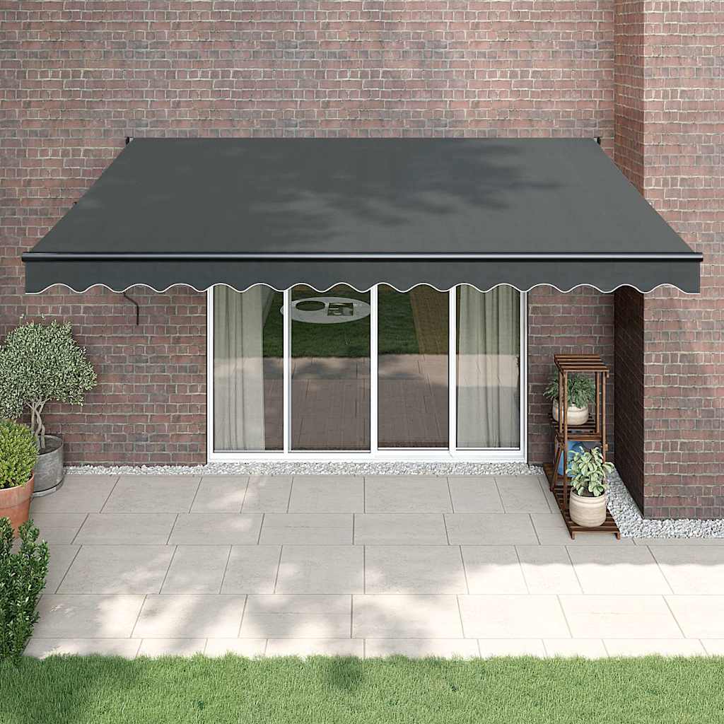 Tenda na uvlačenje antracit 4,5 x 3 m od tkanine i aluminija