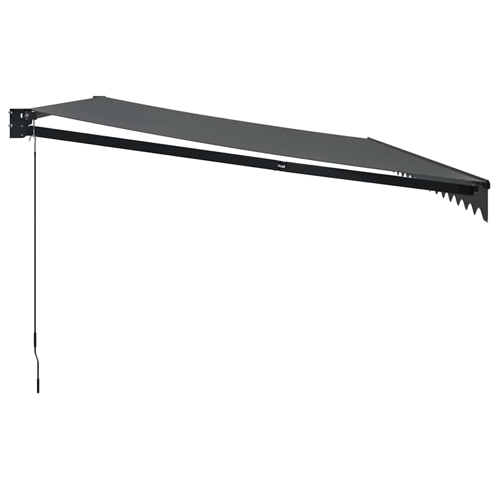 Tenda na uvlačenje antracit 5 x 3 m od tkanine i aluminija