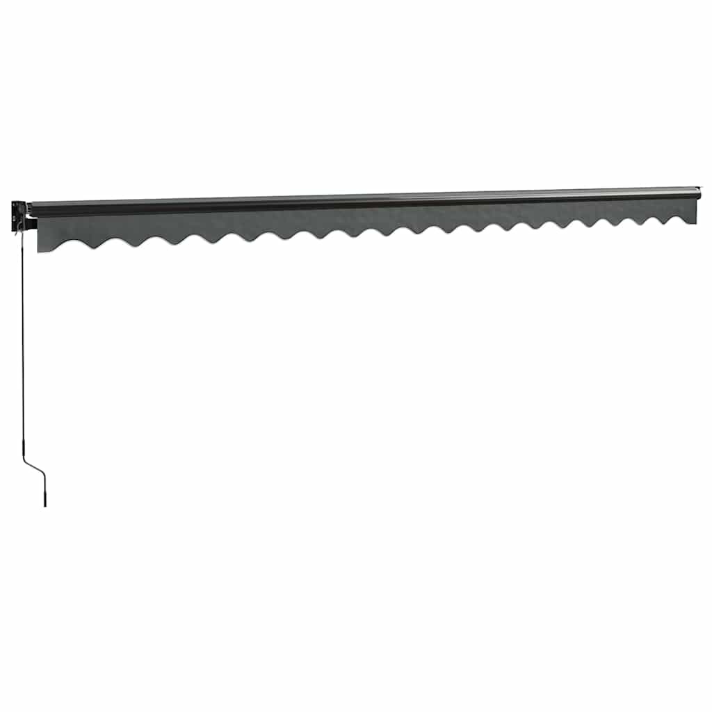 Tenda na uvlačenje antracit 5 x 3 m od tkanine i aluminija