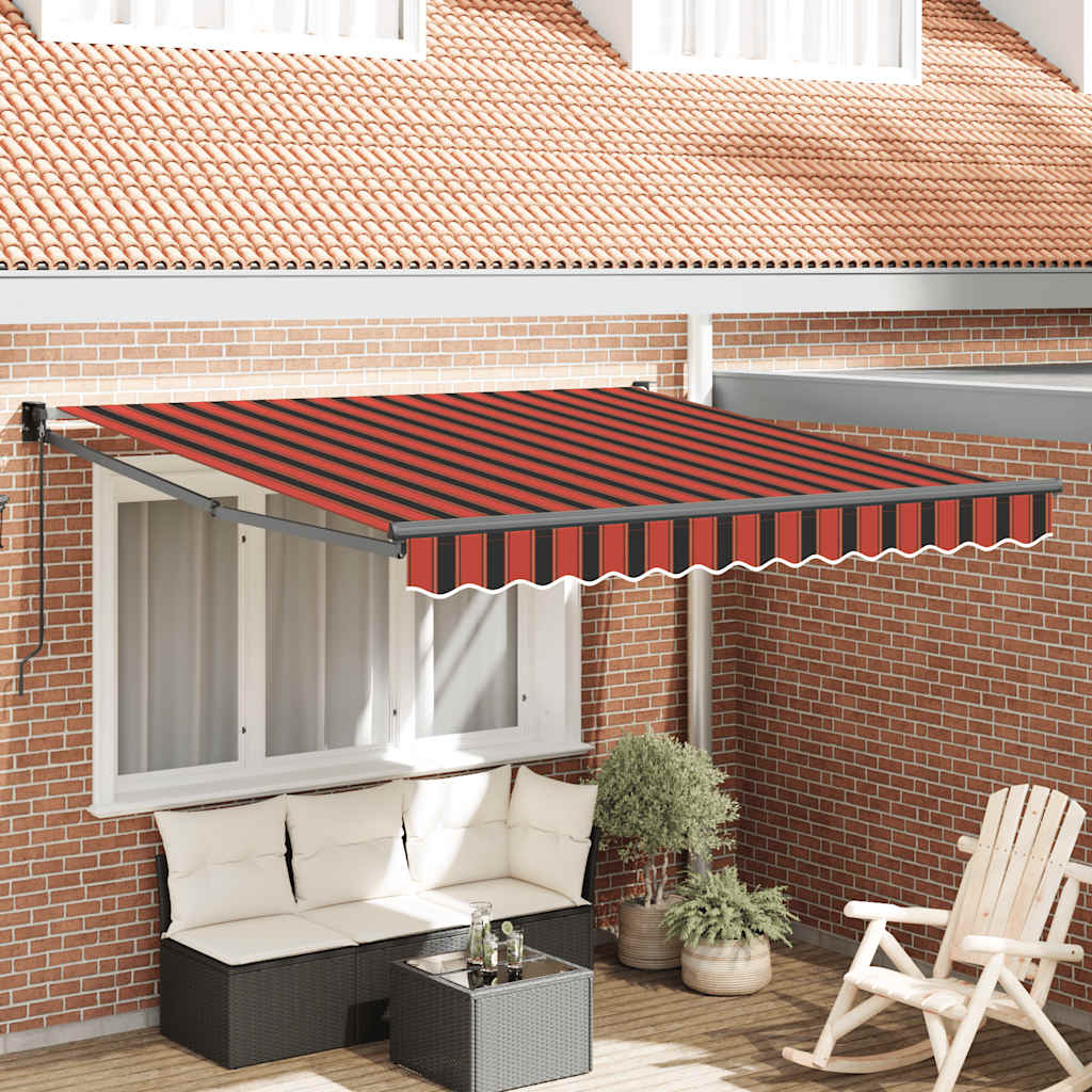 Tenda na uvlačenje narančasto-smeđa 3x2,5 m tkanina i aluminij