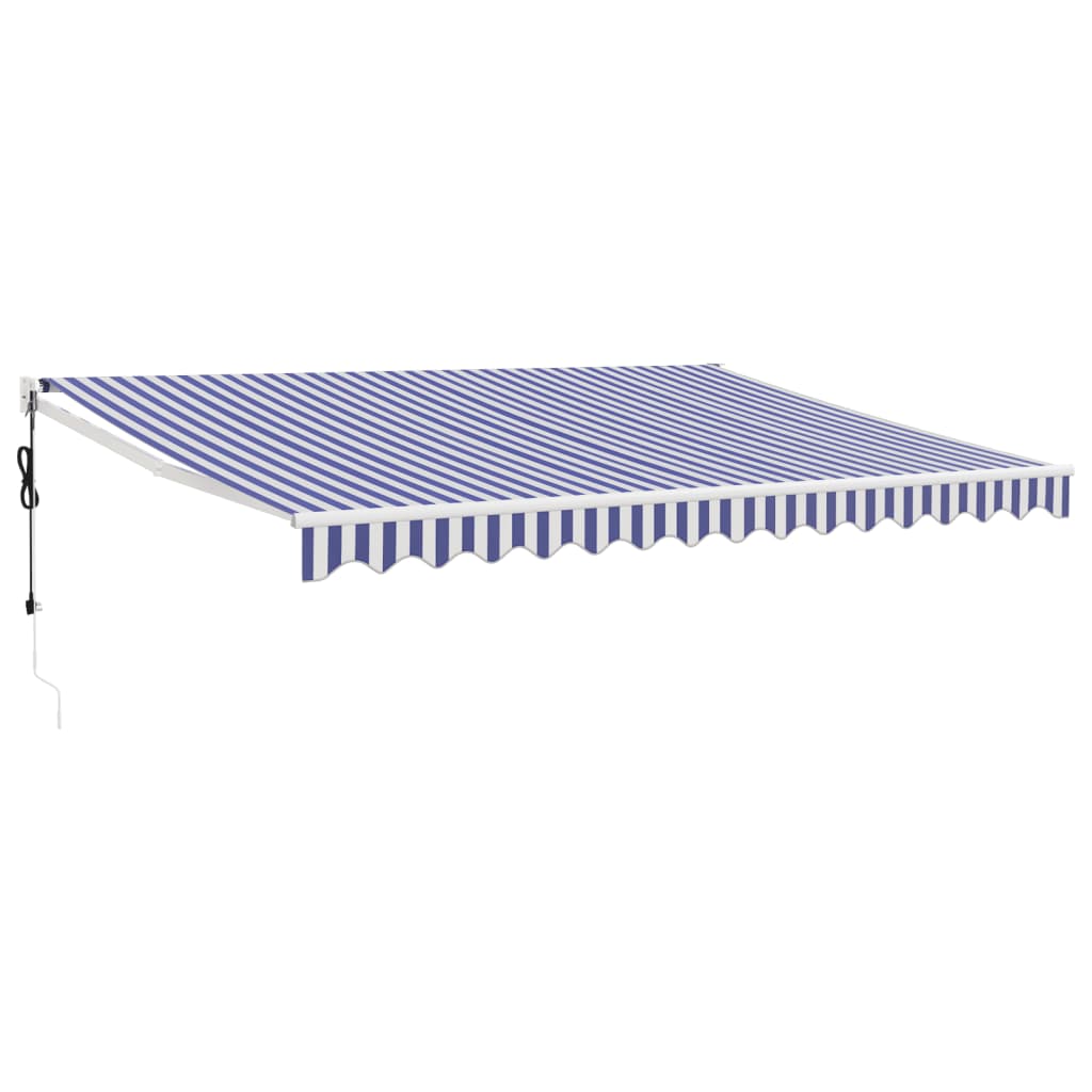 Automatska tenda na uvlačenje plavo-bijela 4 x 3 m