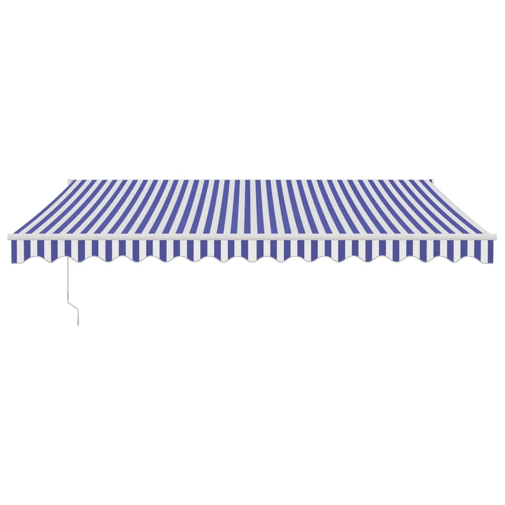 Automatska tenda na uvlačenje plavo-bijela 4 x 3 m