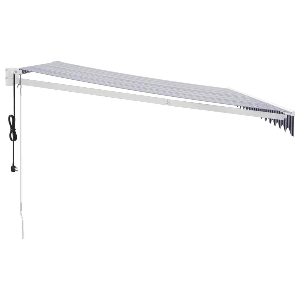 Automatska tenda na uvlačenje plavo-bijela 4 x 3 m