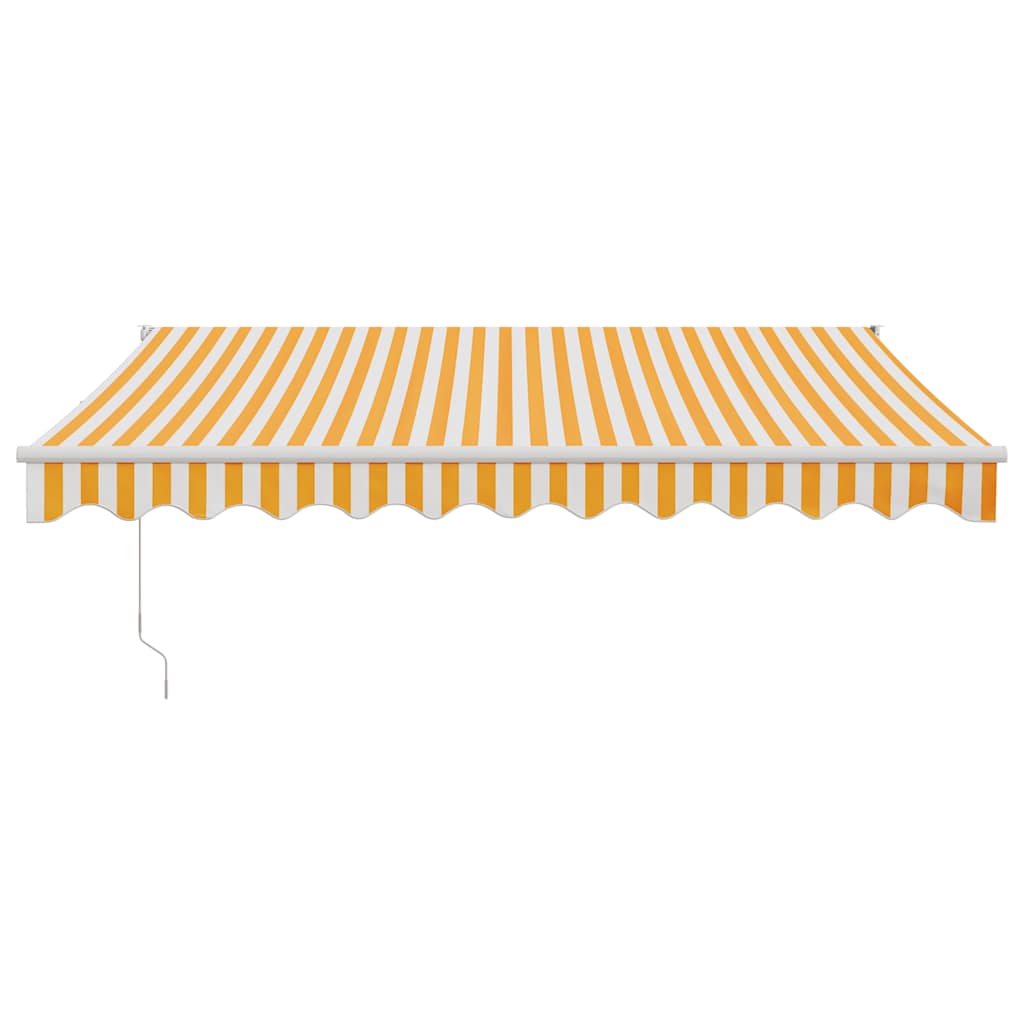 Automatska tenda na uvlačenje žuto-bijela 3 x 2,5 m
