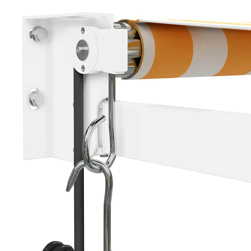 Automatska tenda na uvlačenje žuto-bijela 3 x 2,5 m