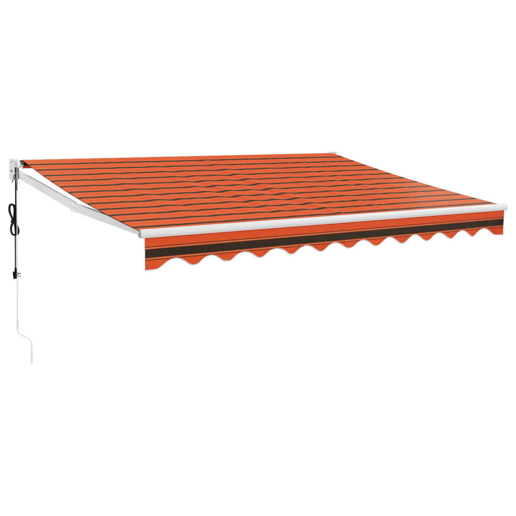 Automatska tenda na uvlačenje narančasto-smeđa 3,5 x 2,5 m