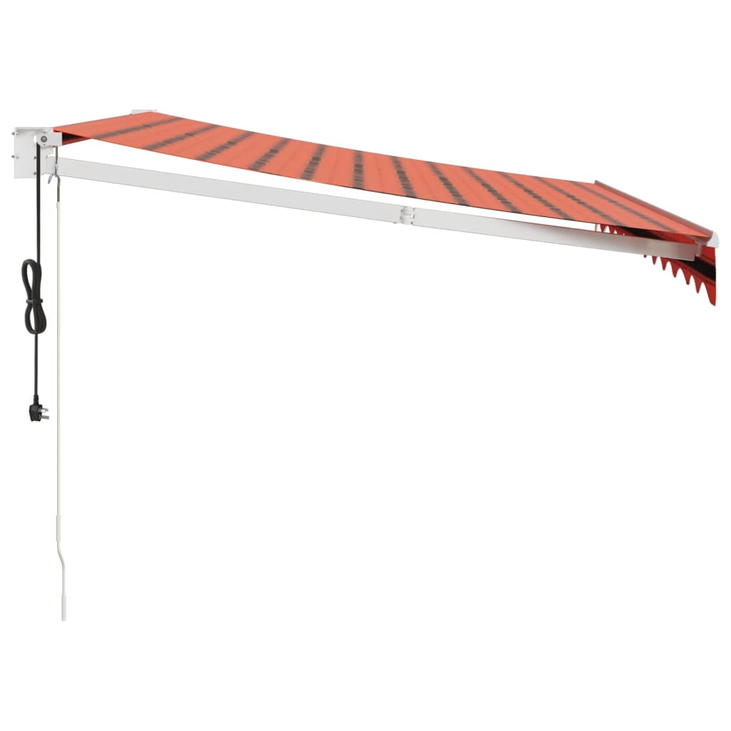 Automatska tenda na uvlačenje narančasto-smeđa 3,5 x 2,5 m