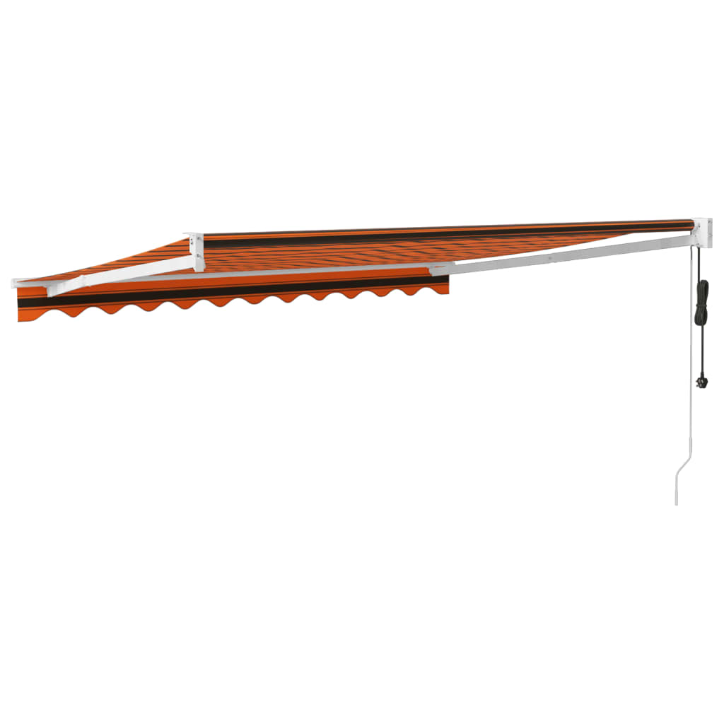 Automatska tenda na uvlačenje narančasto-smeđa 3,5 x 2,5 m
