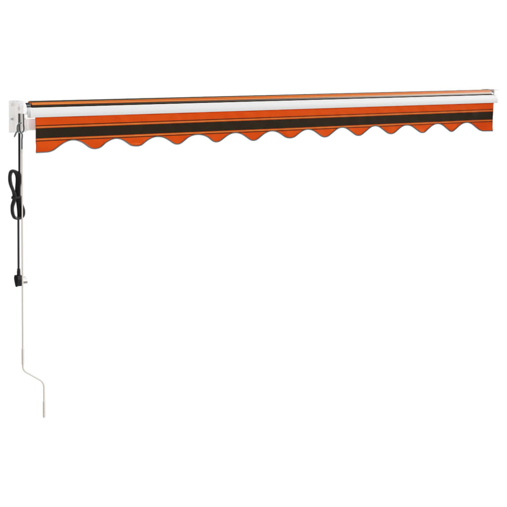 Automatska tenda na uvlačenje narančasto-smeđa 3,5 x 2,5 m