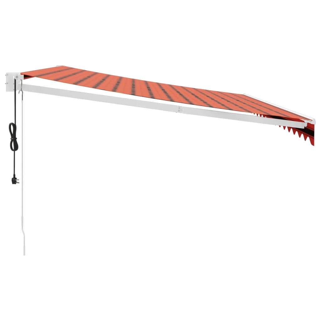 Automatska tenda na uvlačenje narančasto-smeđa 4 x 3 m