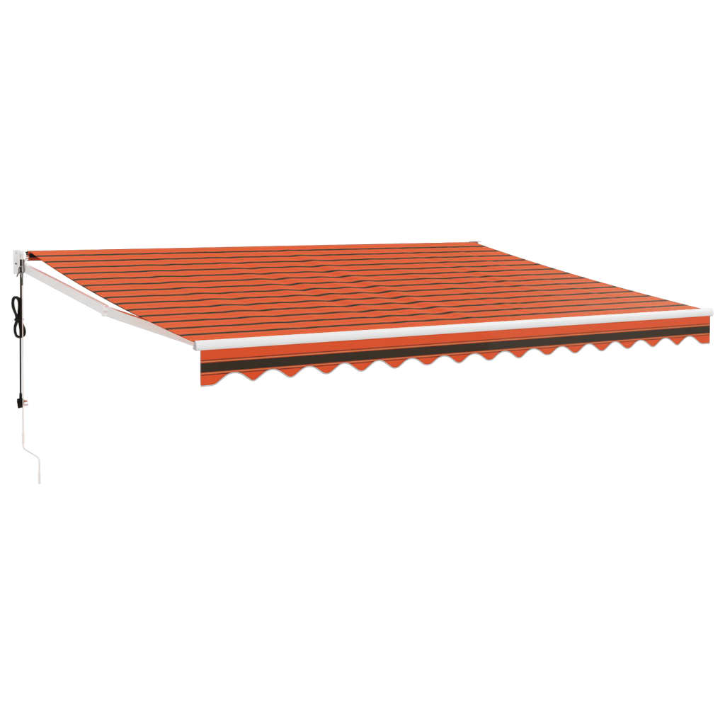 Automatska tenda na uvlačenje narančasto-smeđa 4,5 x 3 m