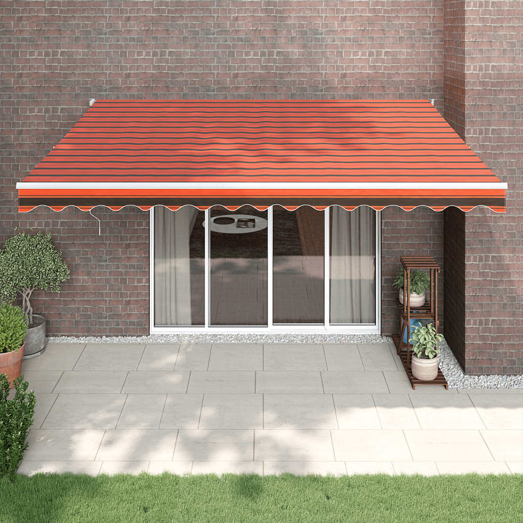 Automatska tenda na uvlačenje narančasto-smeđa 4,5 x 3 m