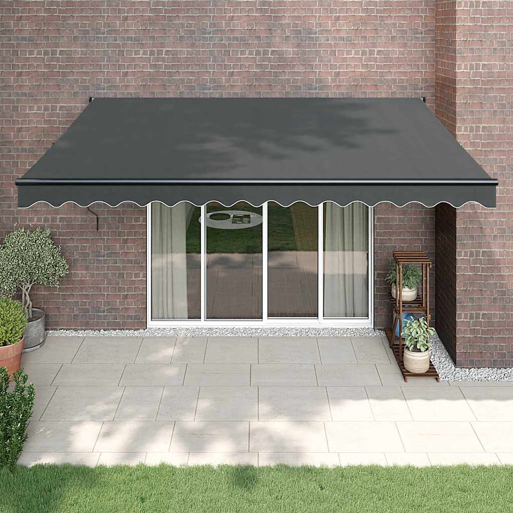 Automatska tenda na uvlačenje antracit 4,5 x 3 m