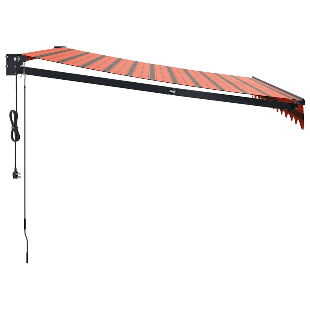 Automatska tenda na uvlačenje narančasto-smeđa 3,5 x 2,5 m