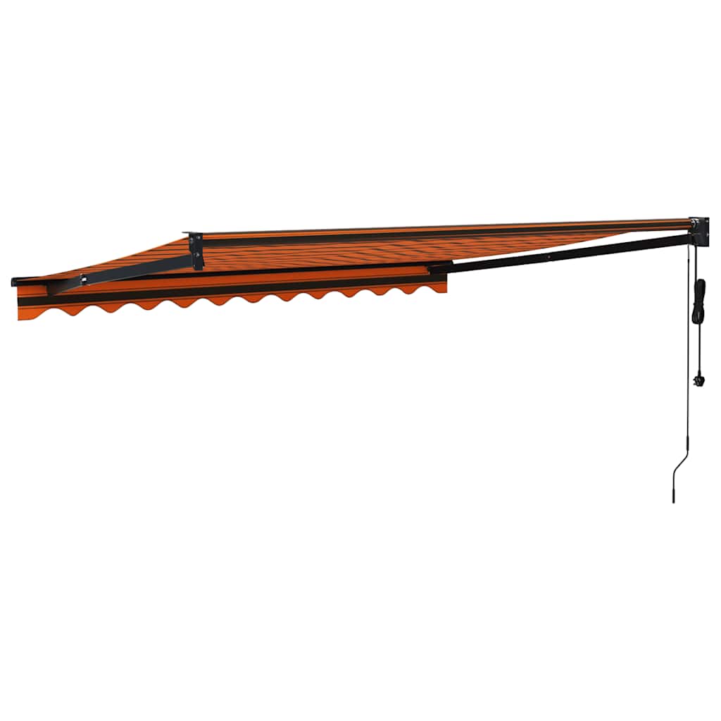 Automatska tenda na uvlačenje narančasto-smeđa 3,5 x 2,5 m