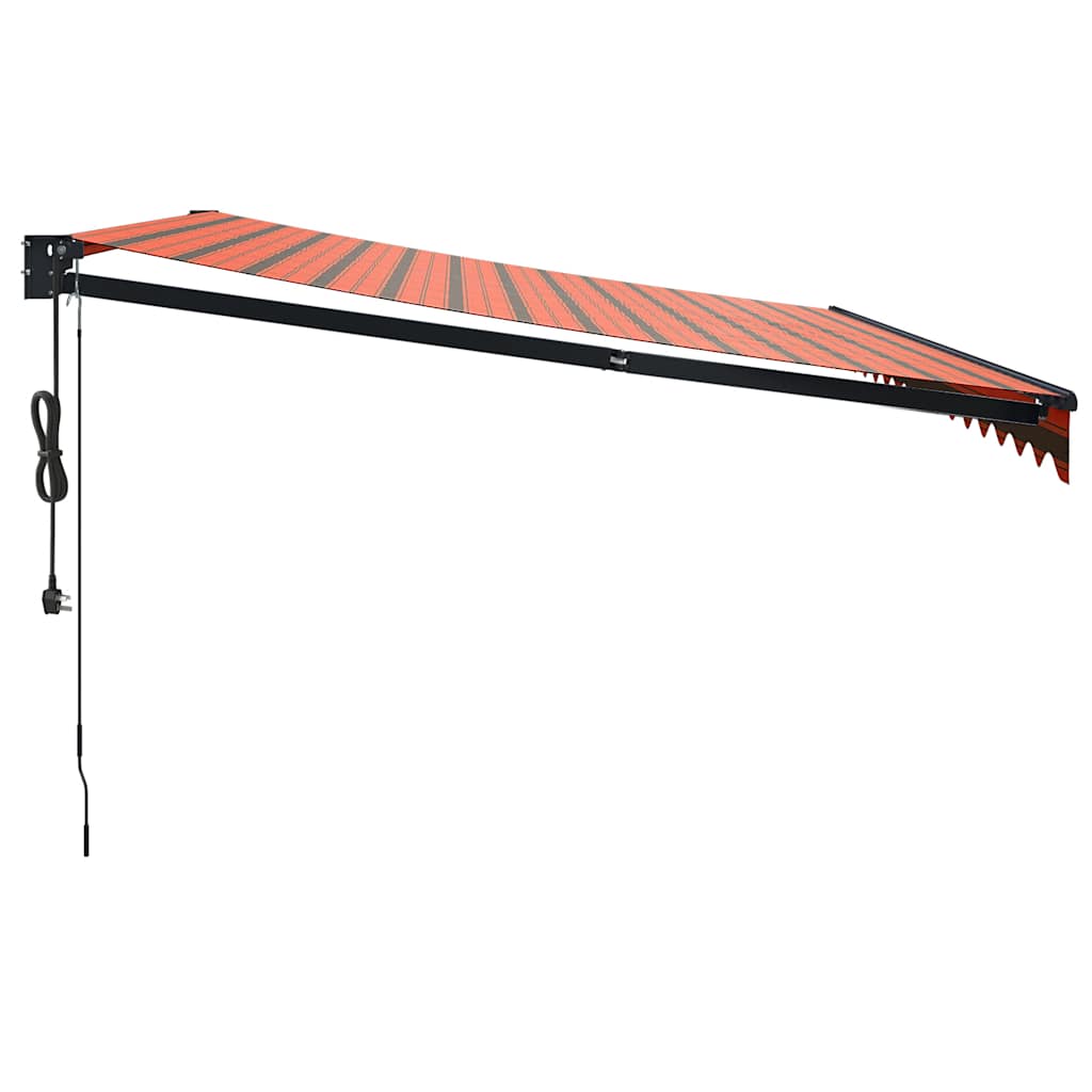 Automatska tenda na uvlačenje narančasto-smeđa 4,5 x 3 m
