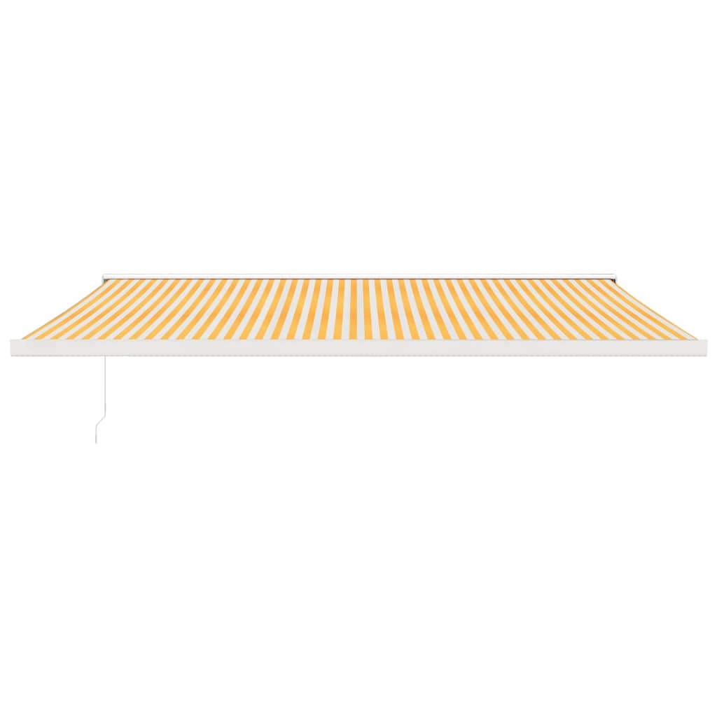 Tenda na uvlačenje žuto-bijela 5 x 3 m od tkanine i aluminija