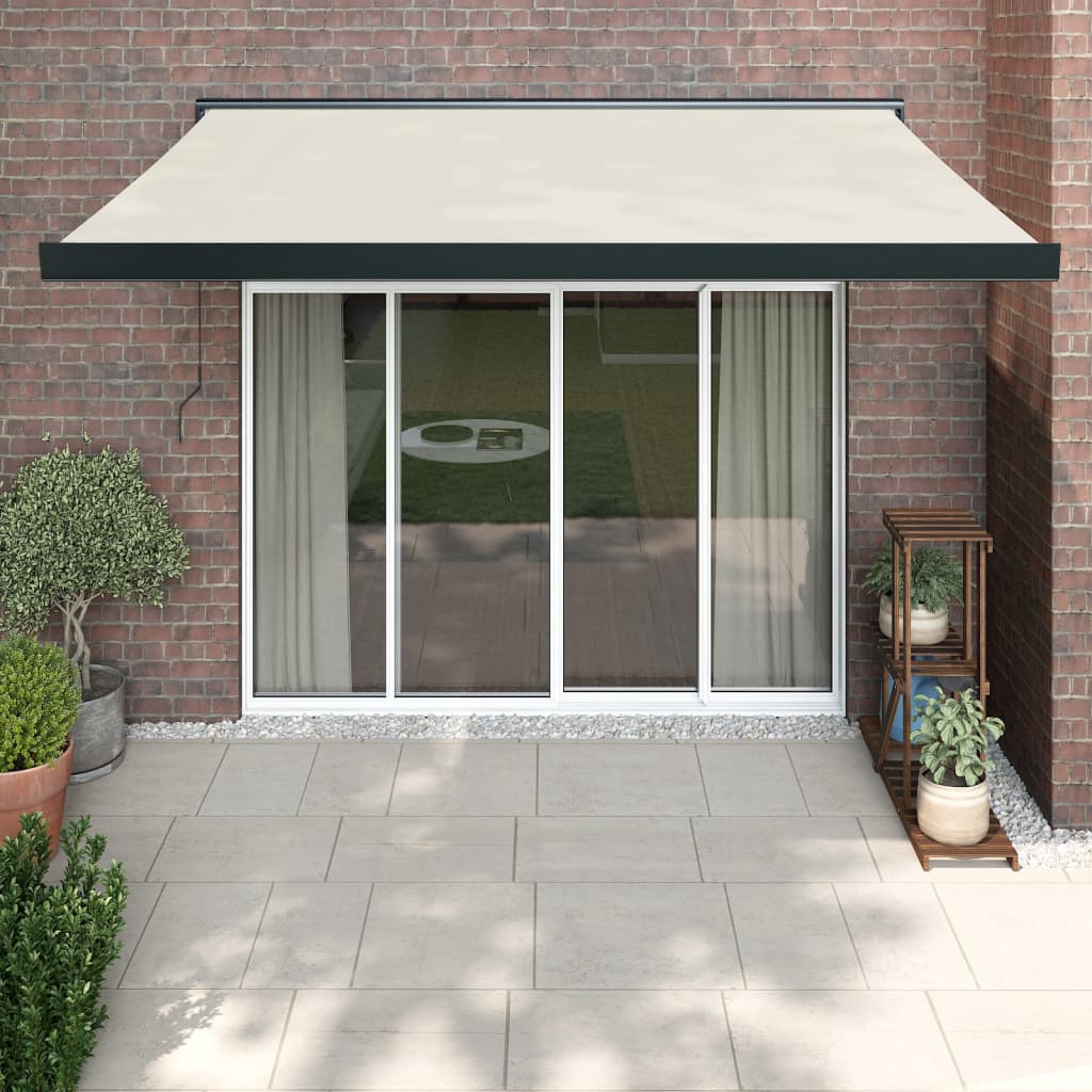 Tenda na uvlačenje krem 3,5 x 2,5 m od tkanine i aluminija