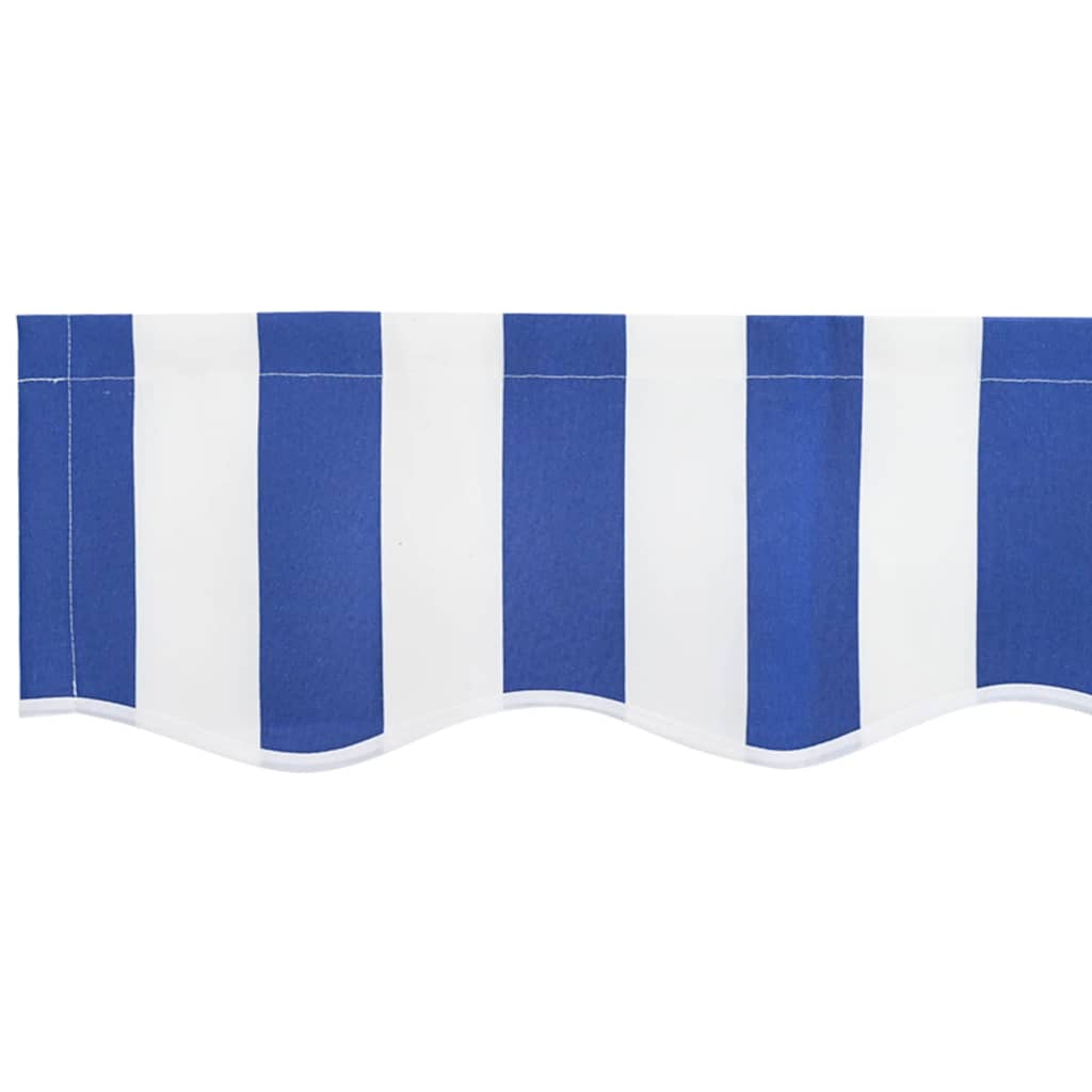 Tenda na uvlačenje plavo-bijela 3,5 x 2,5 m tkanina i aluminij