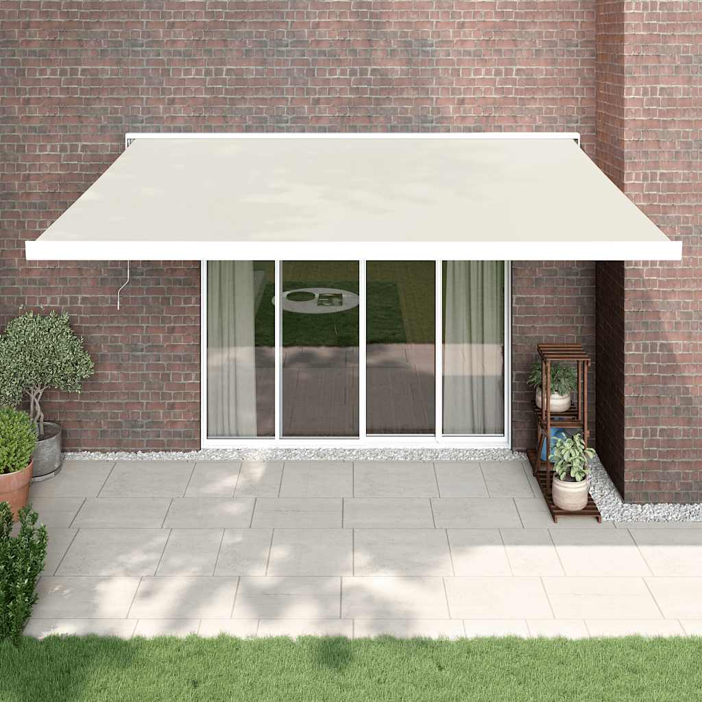 Tenda na uvlačenje krem 4,5 x 3 m od tkanine i aluminija