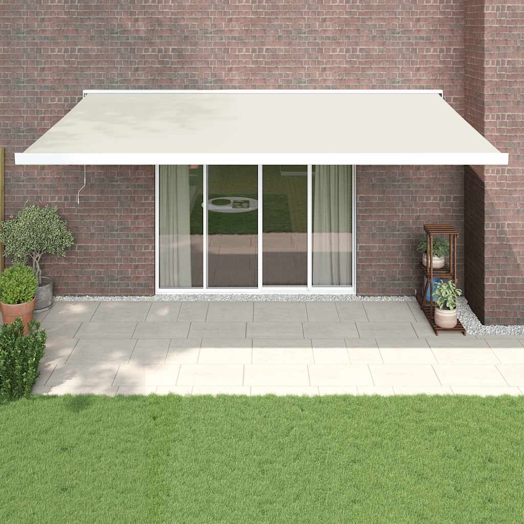 Tenda na uvlačenje krem 5 x 3 m od tkanine i aluminija
