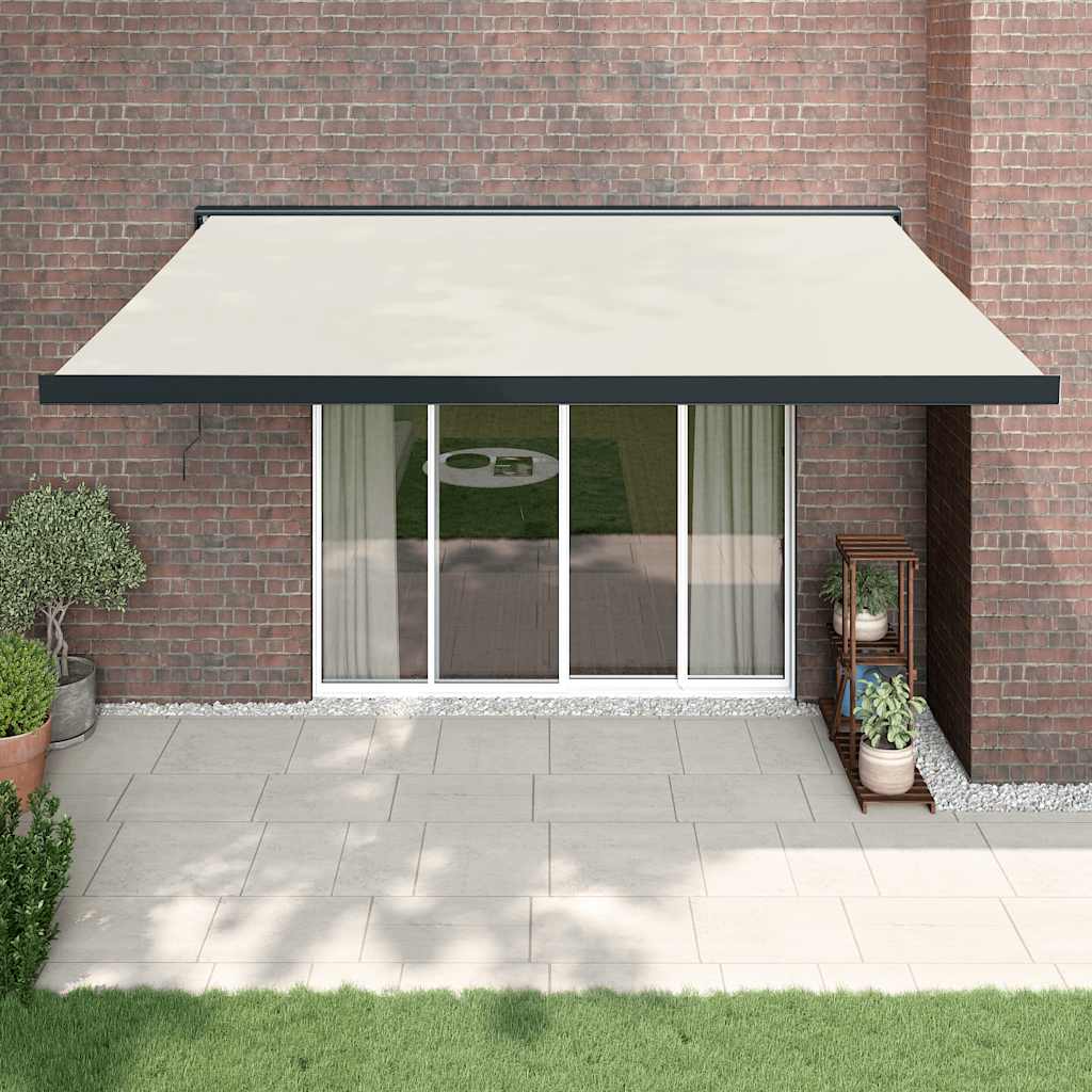 Tenda na uvlačenje krem 4,5 x 3 m od tkanine i aluminija