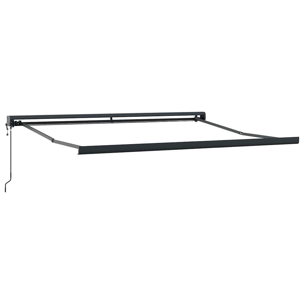 Tenda na uvlačenje žuto-bijela 3,5 x 2,5 m tkanina i aluminij
