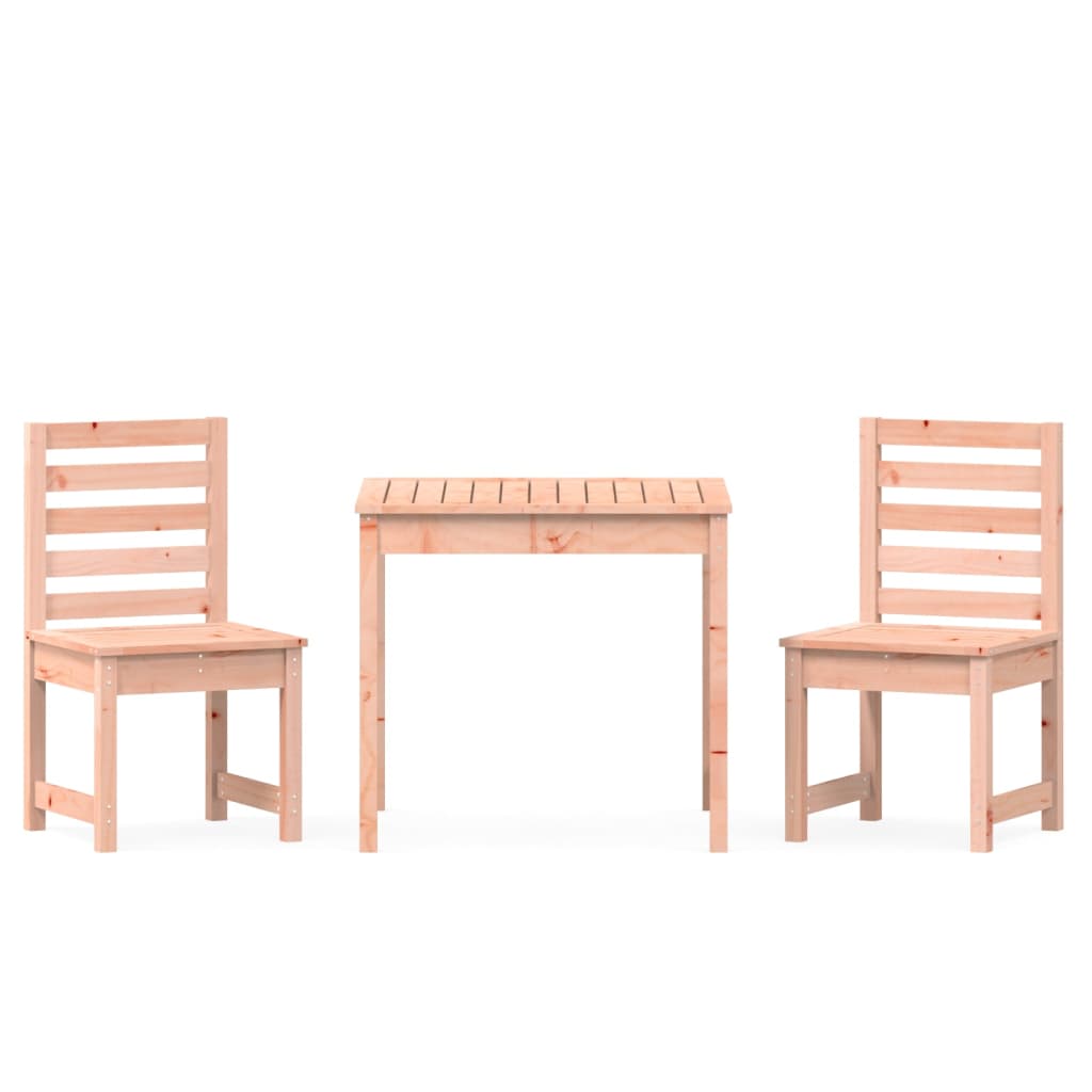 3-dijelni vrtni bistro set od masivnog drva duglazije