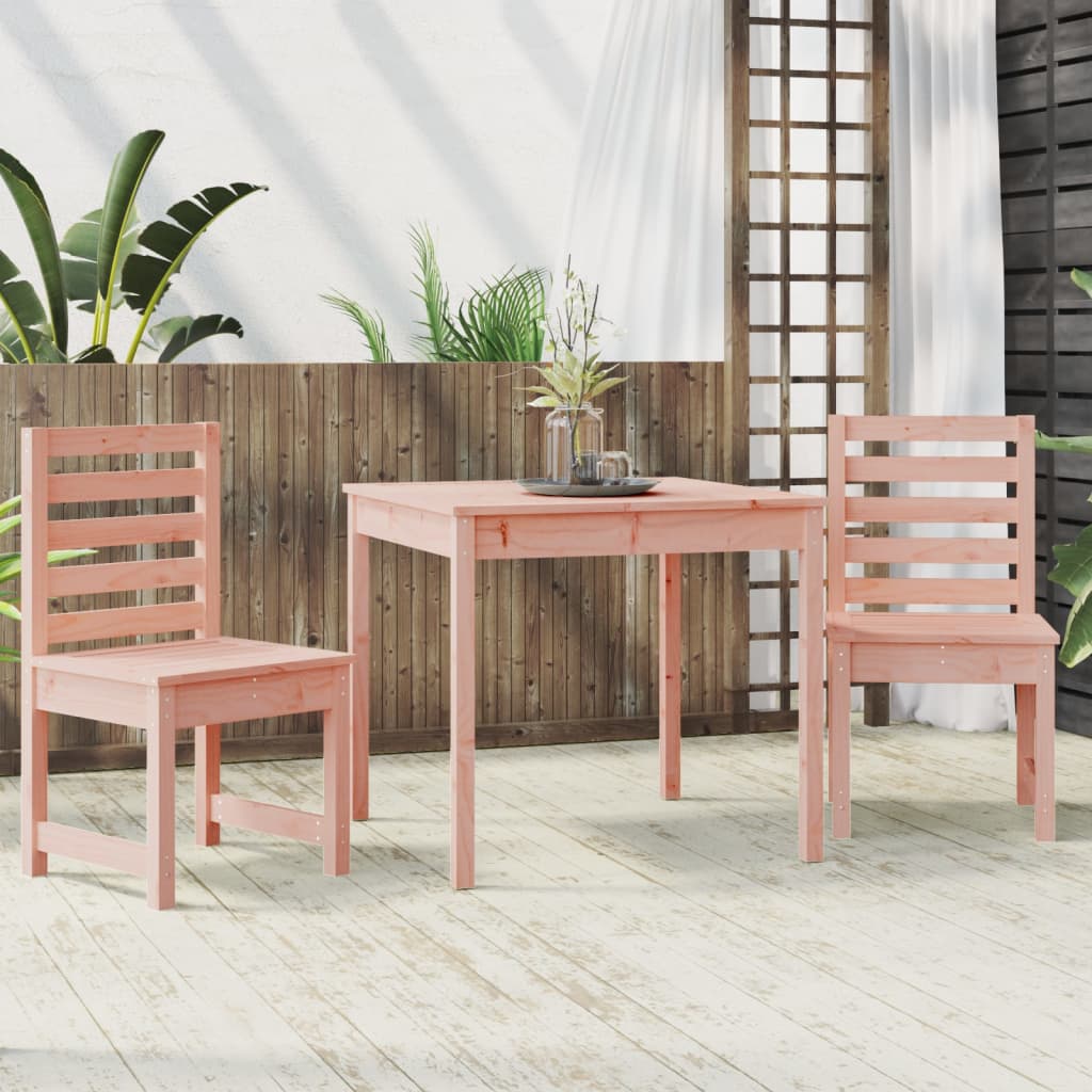 3-dijelni vrtni bistro set od masivnog drva duglazije