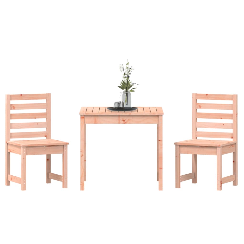 3-dijelni vrtni bistro set od masivnog drva duglazije