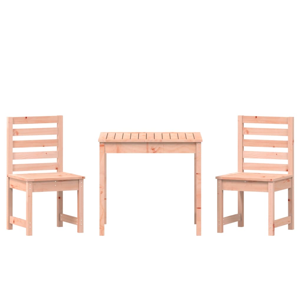 3-dijelni vrtni bistro set od masivnog drva duglazije
