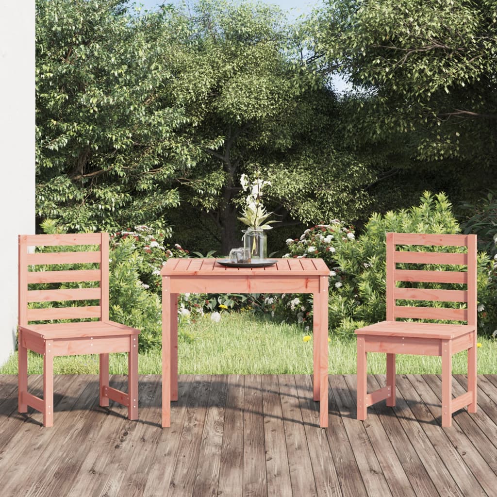 3-dijelni vrtni bistro set od masivnog drva duglazije