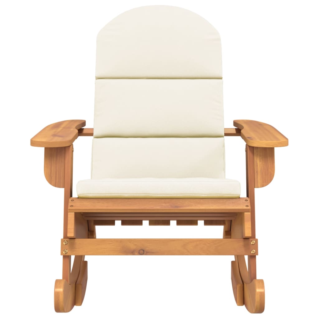 Stolica za ljuljanje Adirondack s jastucima bagremovo drvo