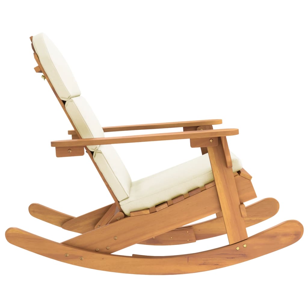 Stolica za ljuljanje Adirondack s jastucima bagremovo drvo